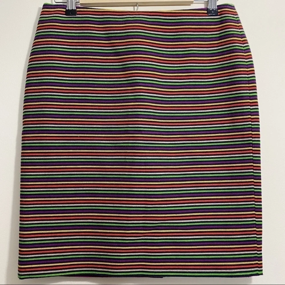 NEW Talbots Skirt Blazer Suit Set rainbow stripes - Picture 2 of 13
